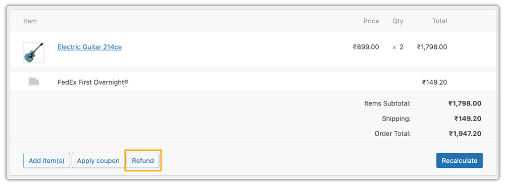 woocommerce refund