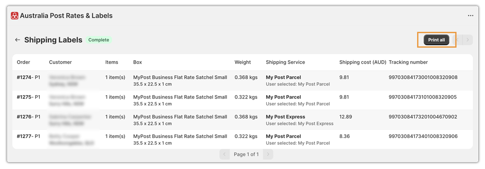 Australia Post app