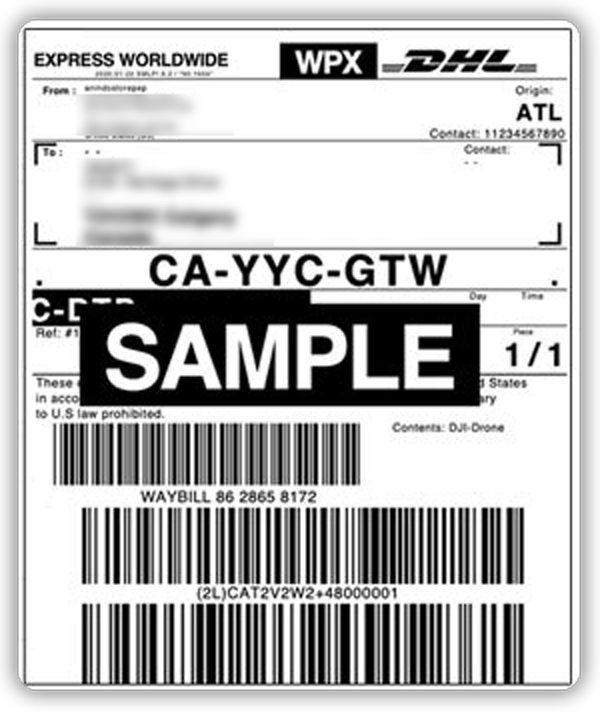dhl label