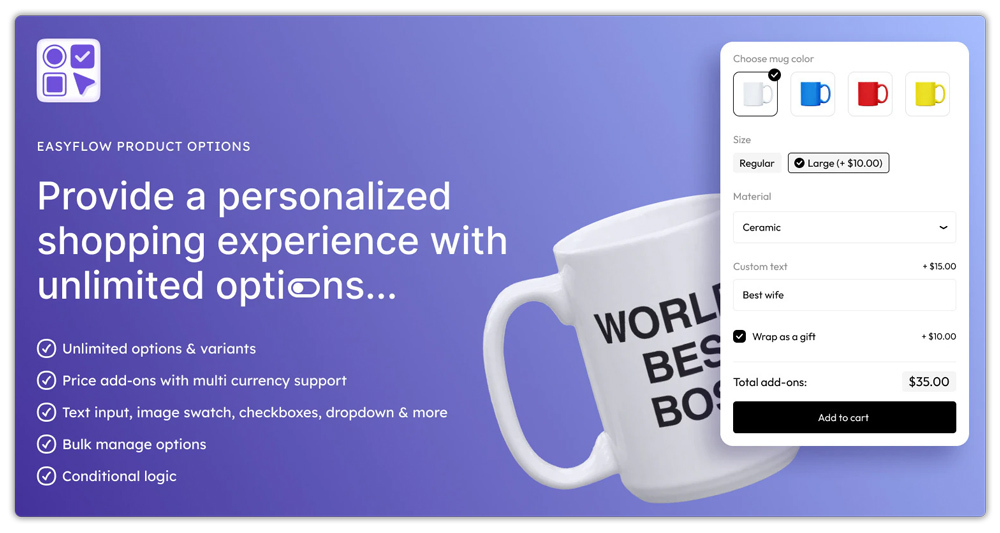 EasyFlow Product Options