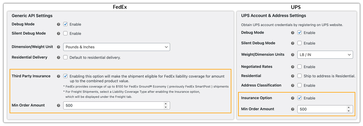 fedex and ups insurance