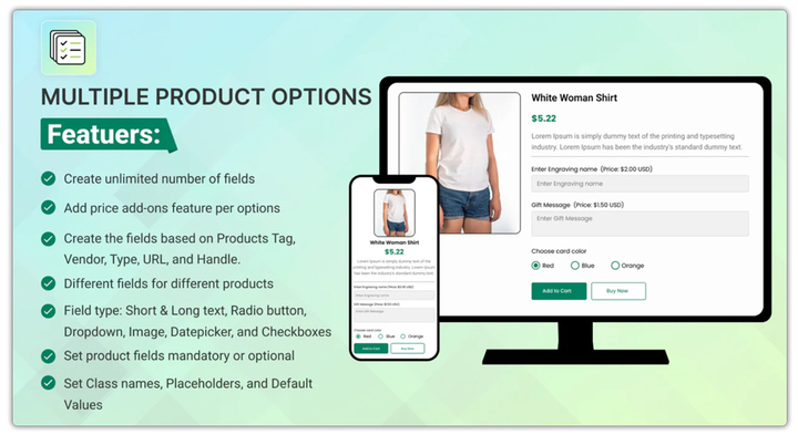 EXPO ‑ Extra Product Options