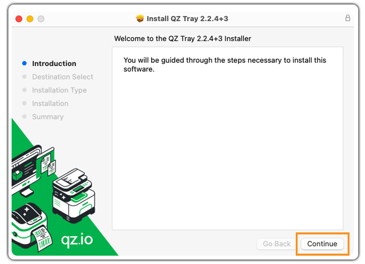 permissions so QZ Tray