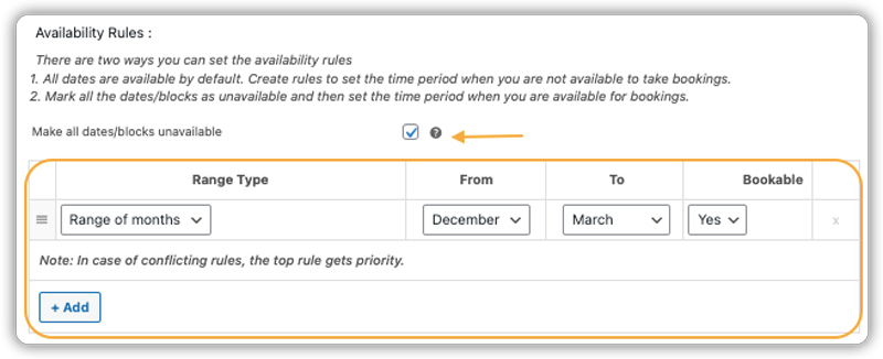 Define Availability Based on Season or Instructor Schedules
