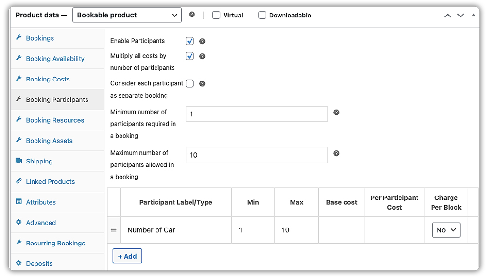 Customers Choose the Number of Cars or Seats