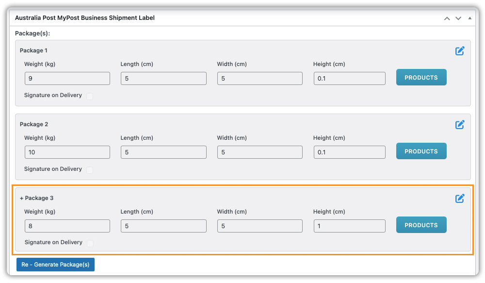 created new package