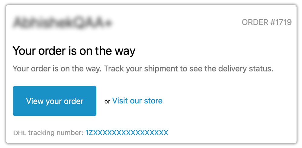 dhl tracking email