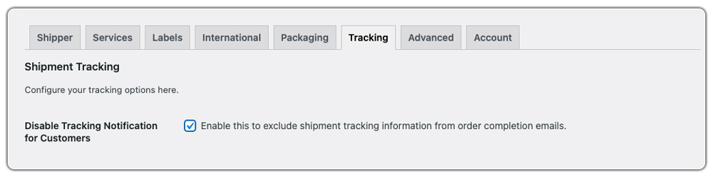 disable tracking for customers 