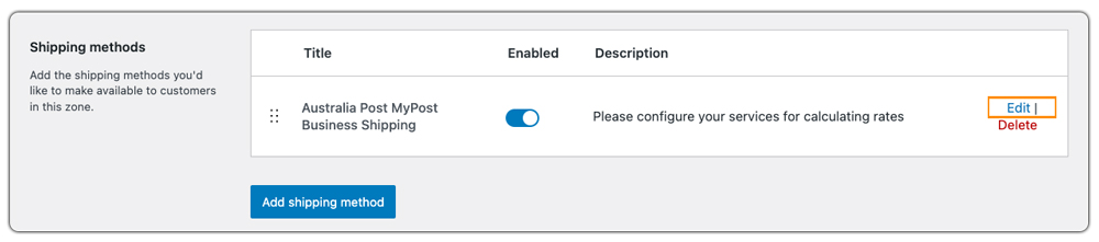 edit shipping method 