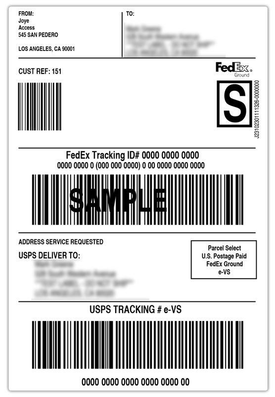fedex ground economy label