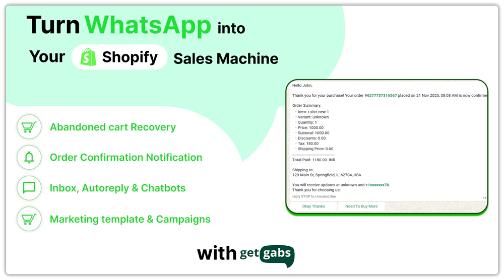 Getgabs – Customer Support & WhatsApp Automation