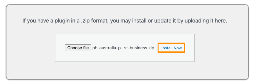 install the plugin