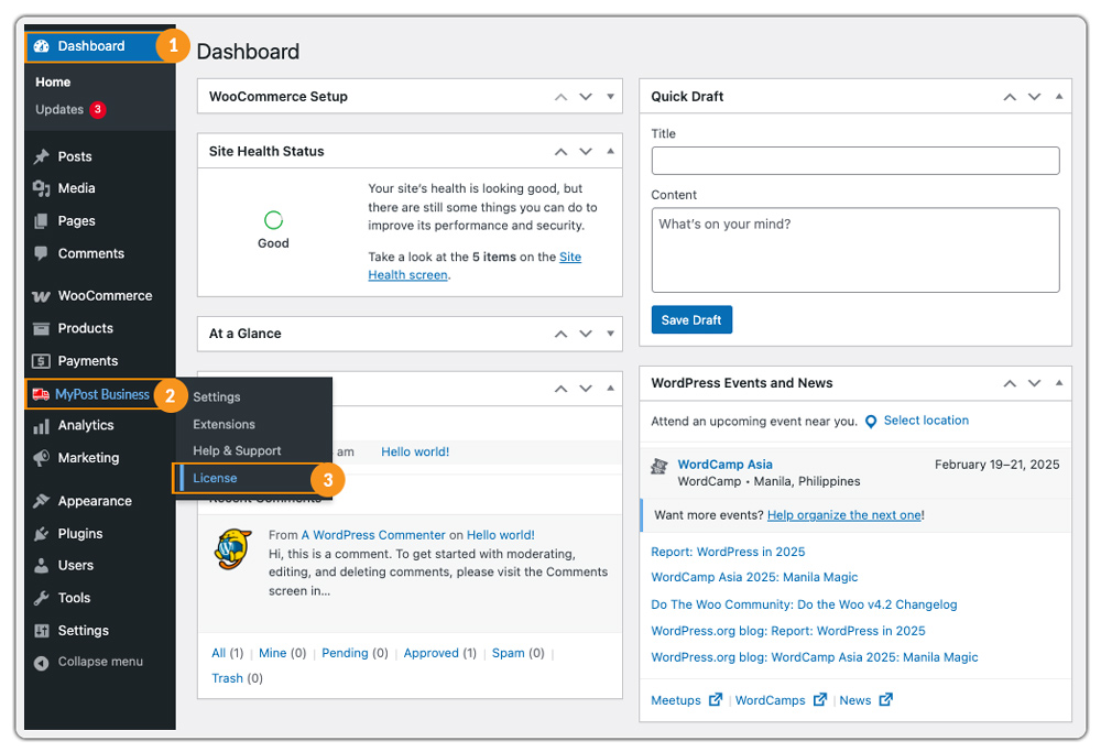 mypost business plugin license 