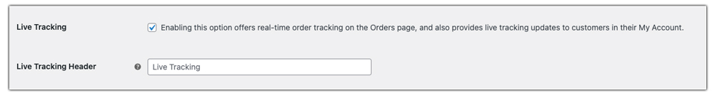 enable live tracking 