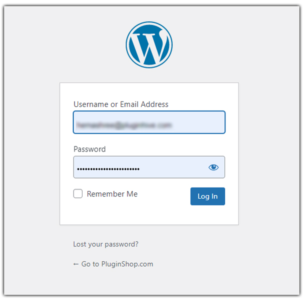 login to wordpress