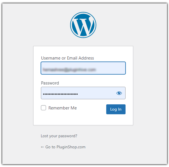 wordpress admin login