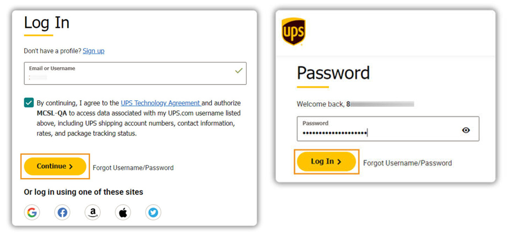 UPS account - ups rest api