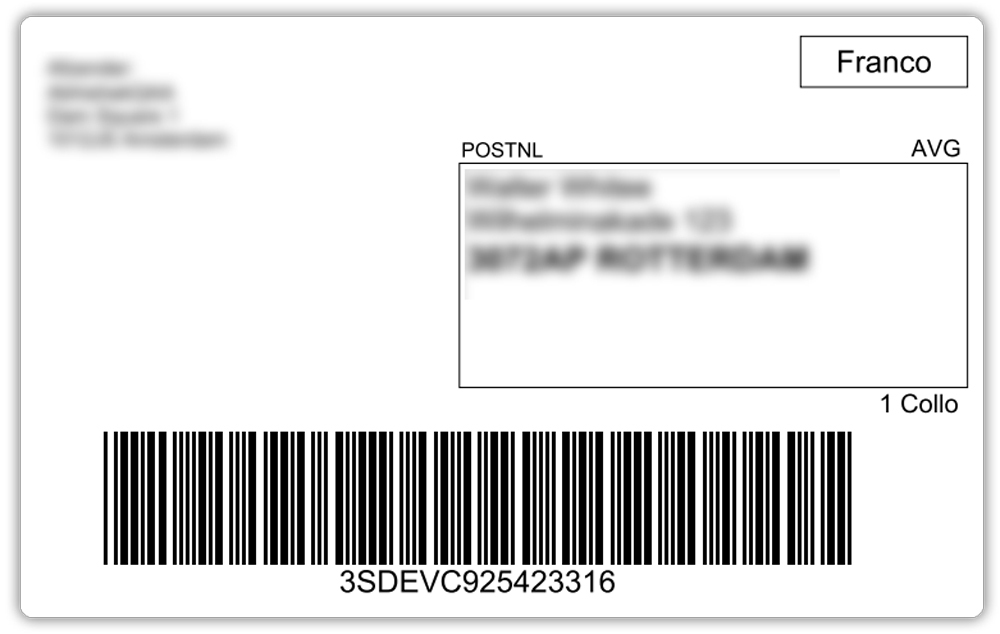 postnl shipping label