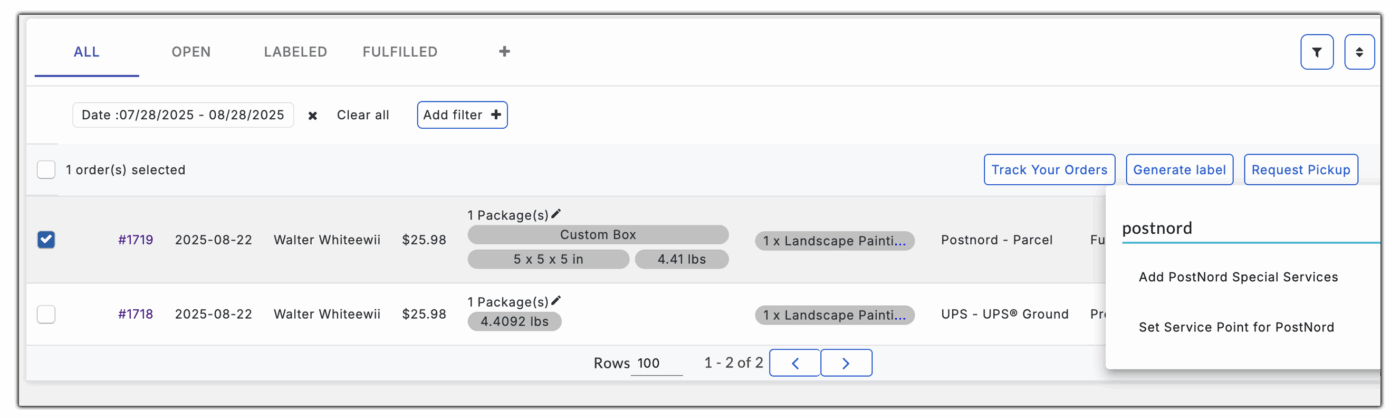 postnord service points