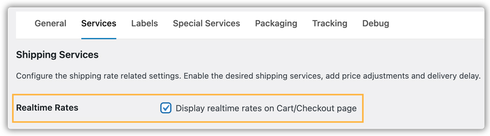 enable real time rates