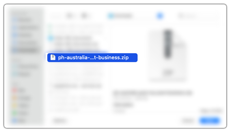 select mypost business plugin zip file 