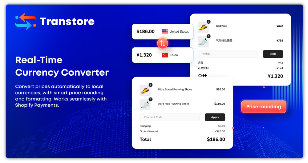 transtore - shopify currency converter