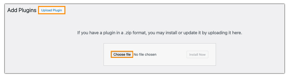 upload the plugin 
