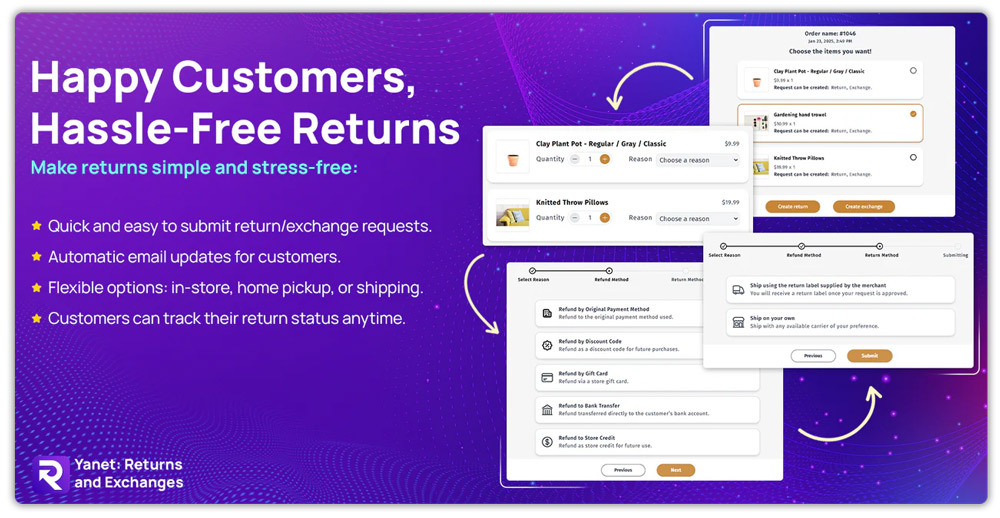 Yanet: Returns and Exchanges