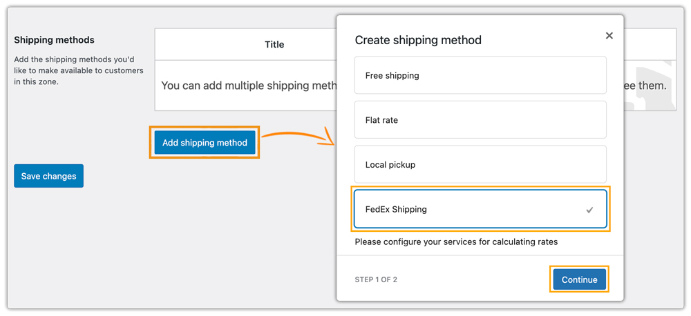 add shipping method