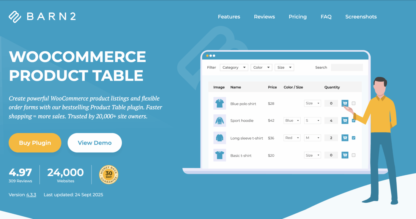 WooCommerce Product Table