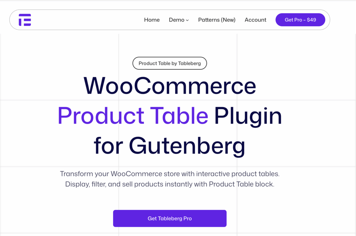 Product Table by Tableberg