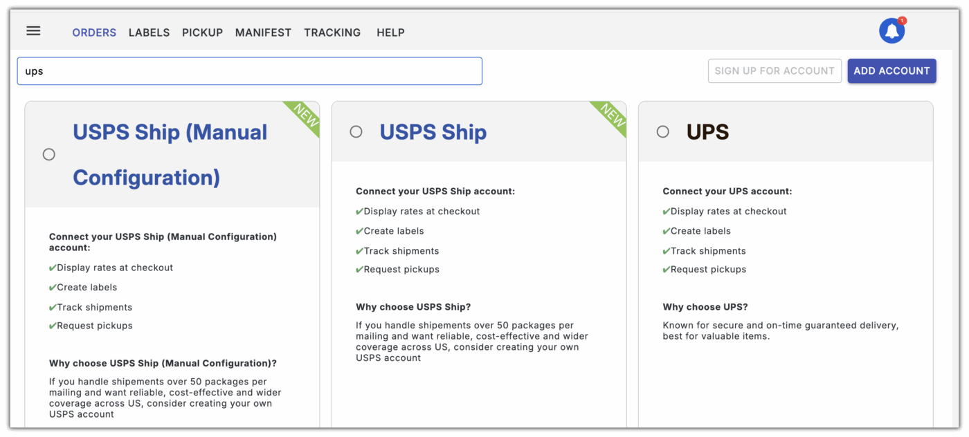 shopify shipping with ups
