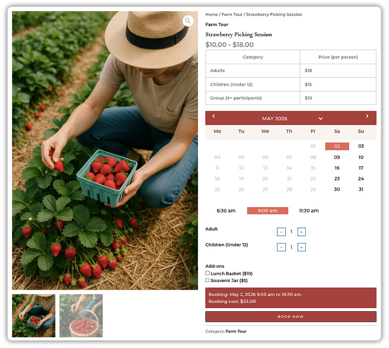 Flexible Booking Options in WooCommerce
