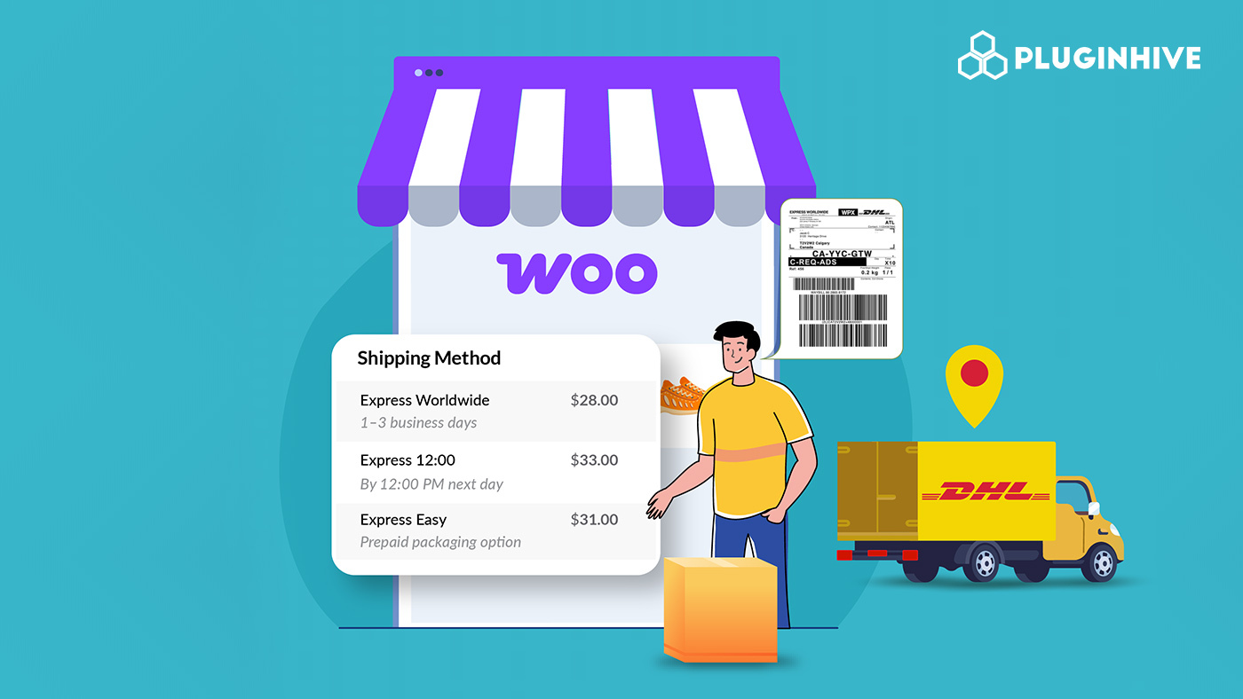 dhl express shipping in woocommerce