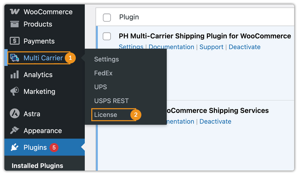 multi-carrier plugin license 