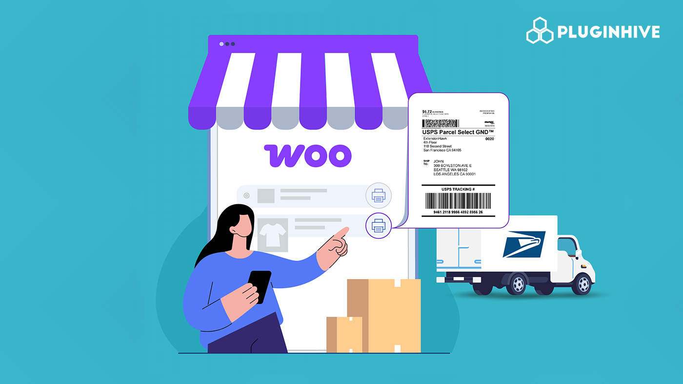 print usps label in woocommerce