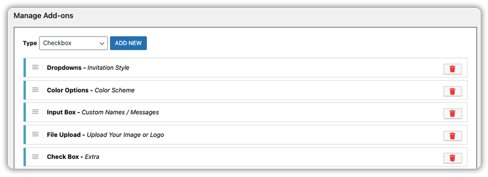 assign the addon group