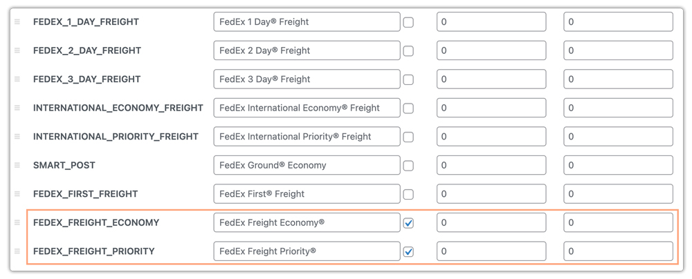 select fedex freight services 