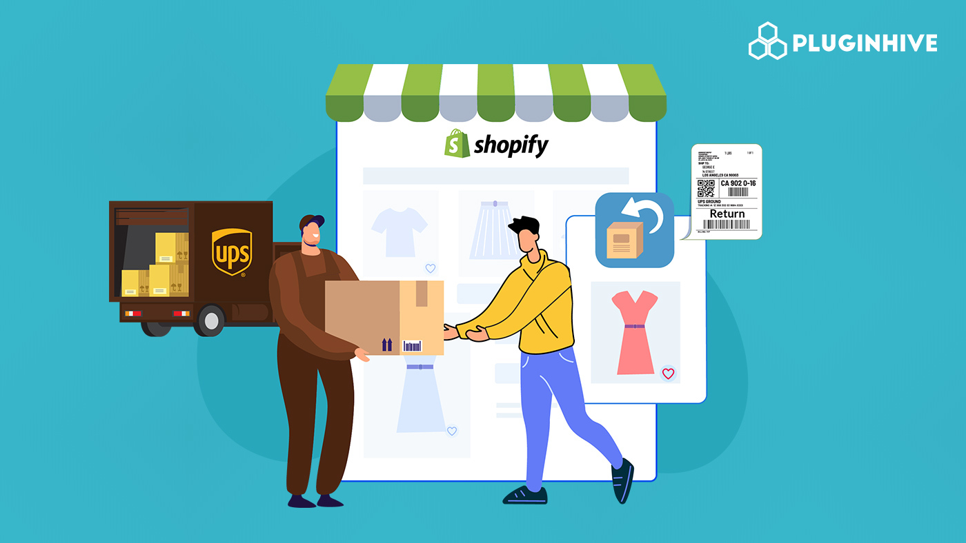 ups return label in shopify