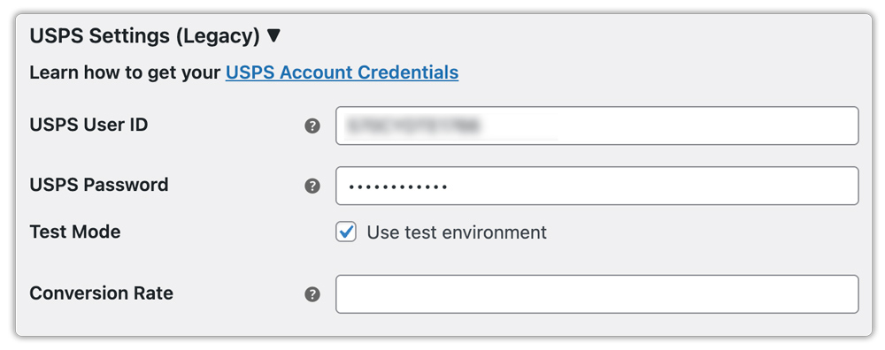 usps legacy settings 