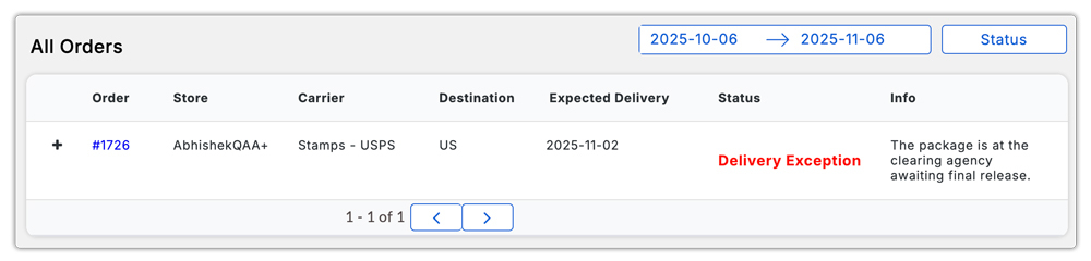 usps tracking in shopify