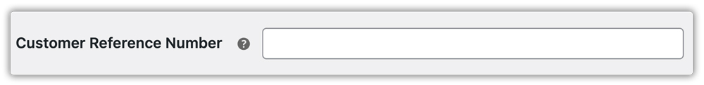 customer reference number 