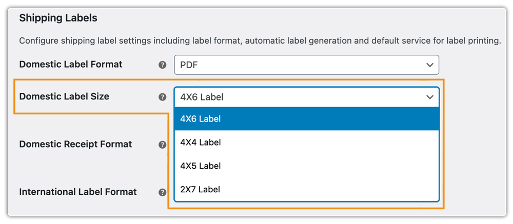 usps label size 