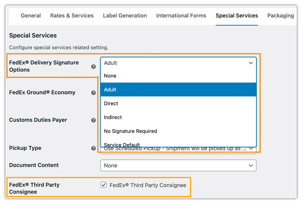 fedex insurance and signature