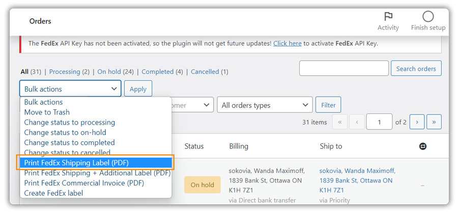 fedex bulk label printing 