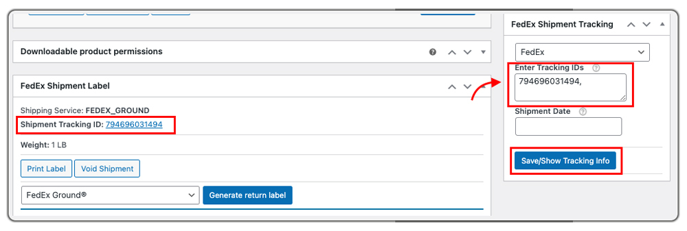 woocommerce fedex tracking 