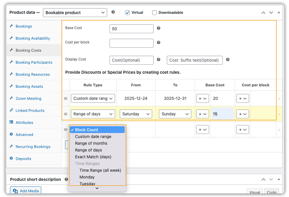adjust booking prices