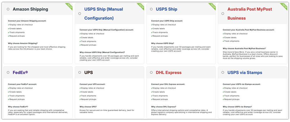 Australia post MCSL supported carriers