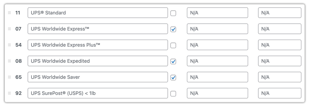 ups shipping services