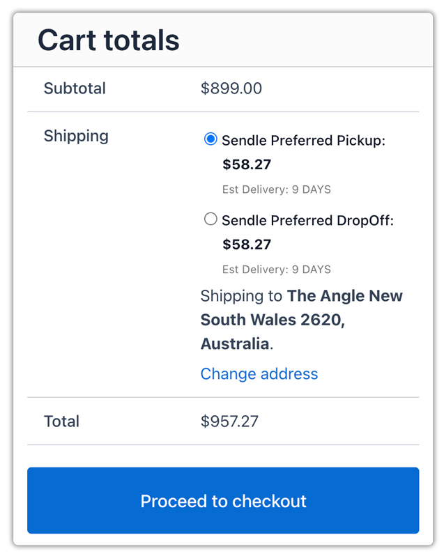 sendle shipping rates